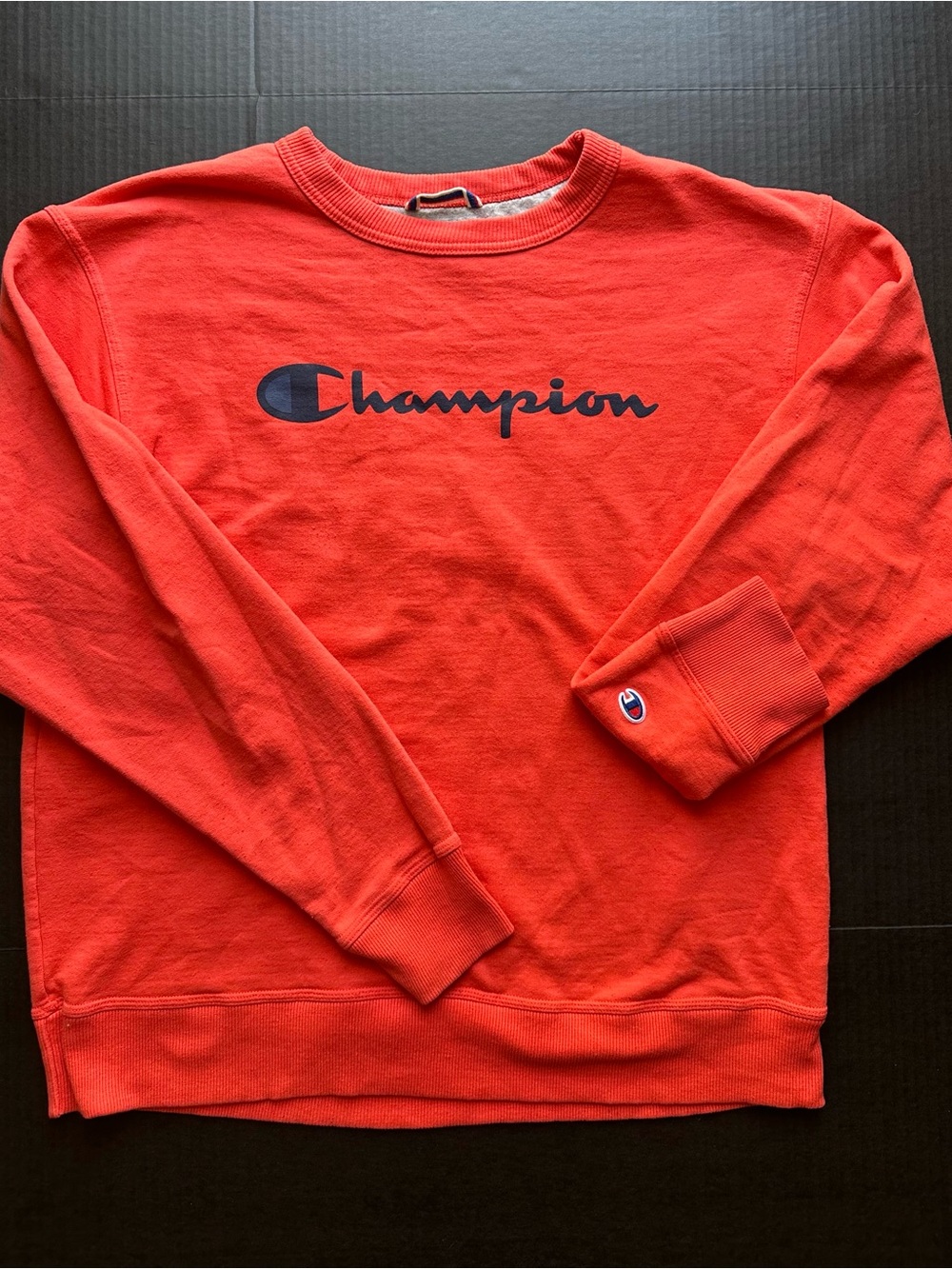 Champion Coral Crewneck Sweatshirt with  Logo